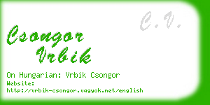 csongor vrbik business card